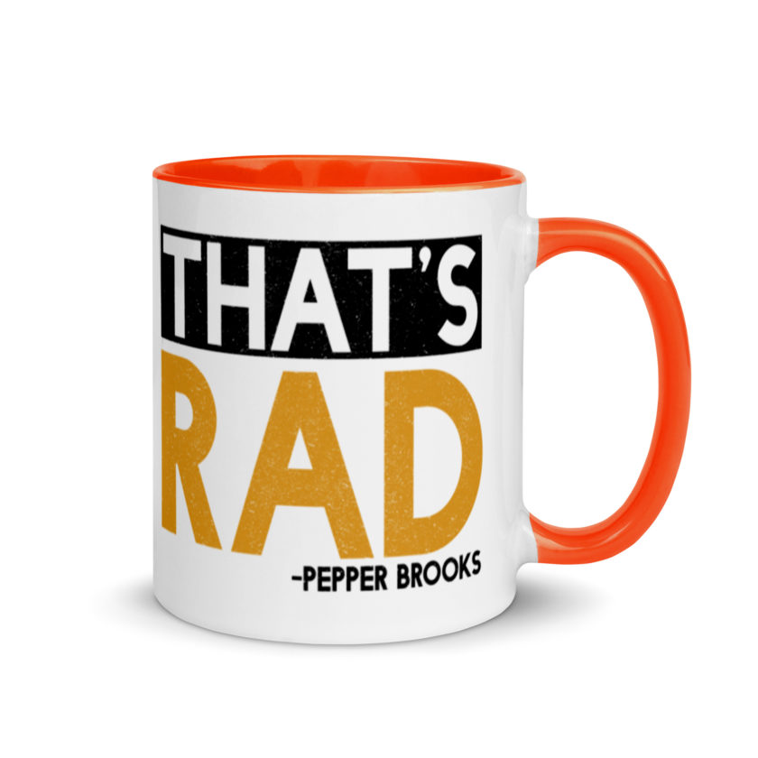 That's Rad -Pepper Brooks, Dodgeball Mug with Color Inside - Image 7