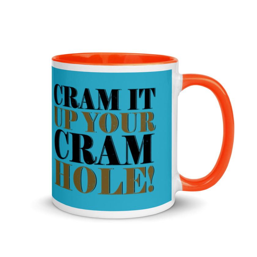 Cram it up your cram hole! - Dodgeball Mug with Color Inside - Image 8