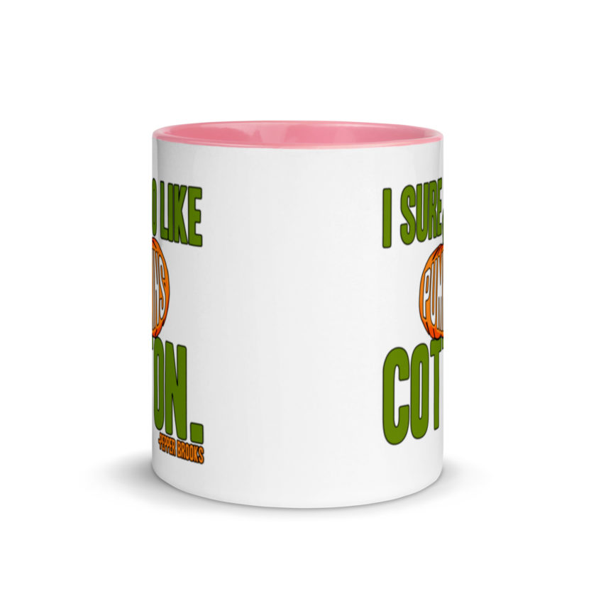 I sure do like pumpkins, Cotton. -Pepper Brooks, Dodgeball Mug with Color Inside - Image 14