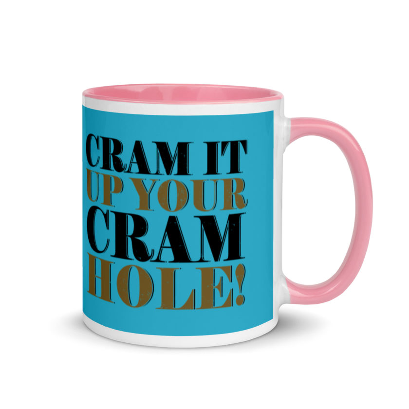 Cram it up your cram hole! - Dodgeball Mug with Color Inside - Image 13