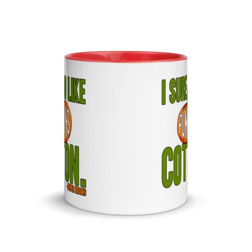 I sure do like pumpkins, Cotton. -Pepper Brooks, Dodgeball Mug with Color Inside - Image 6