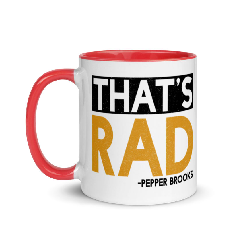That's Rad -Pepper Brooks, Dodgeball Mug with Color Inside - Image 6