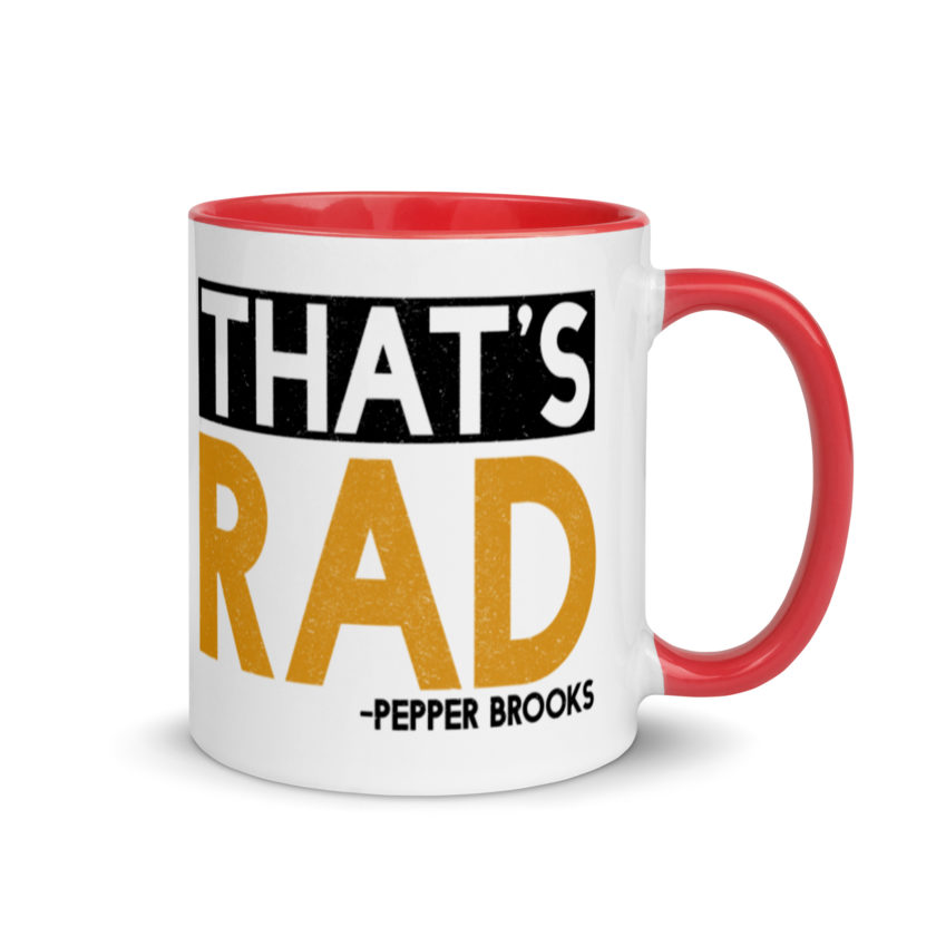 That's Rad -Pepper Brooks, Dodgeball Mug with Color Inside - Image 4