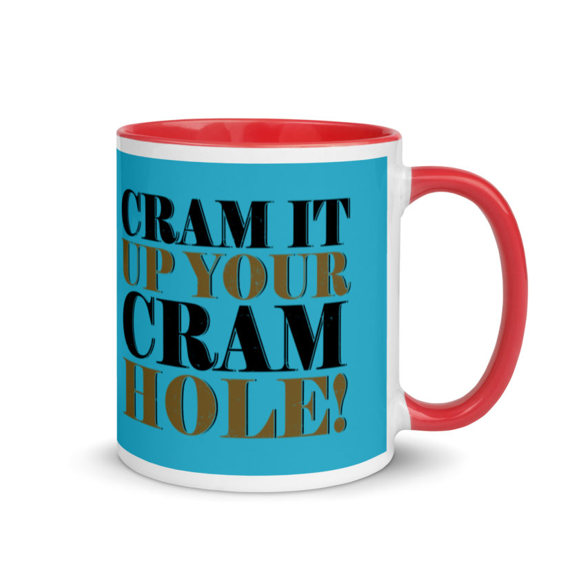 Cram it up your cram hole! - Dodgeball Mug with Color Inside - Image 5