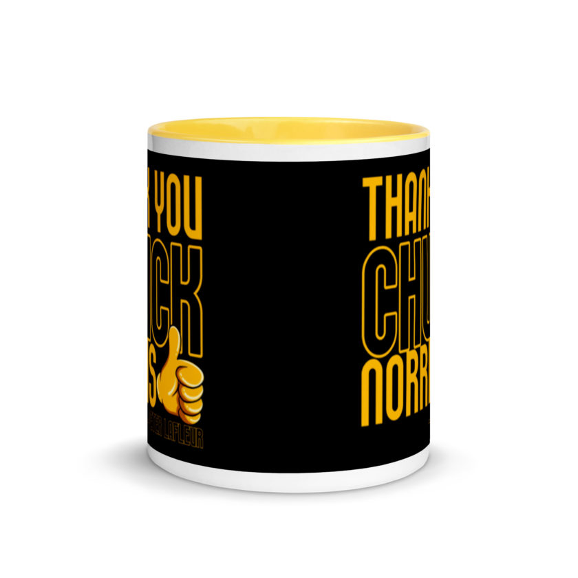Thank you Chuck Norris. -Peter LaFleur, Dodgeball Mug with Color Inside - Image 18