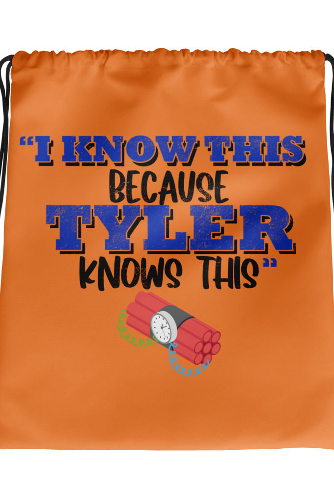 I know this because Tyler knows this. Fight Club Drawstring bag