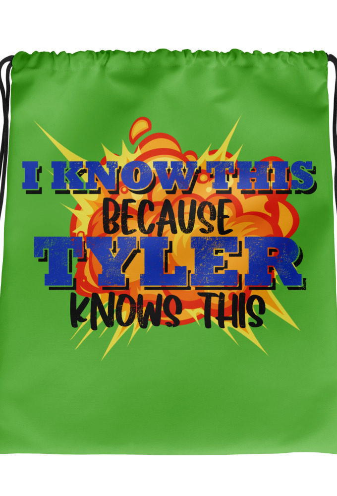 I know this because Tyler knows this. Fight Club Drawstring bag