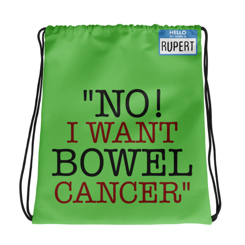 No, I want bowel cancer - Fight Club Drawstring bag