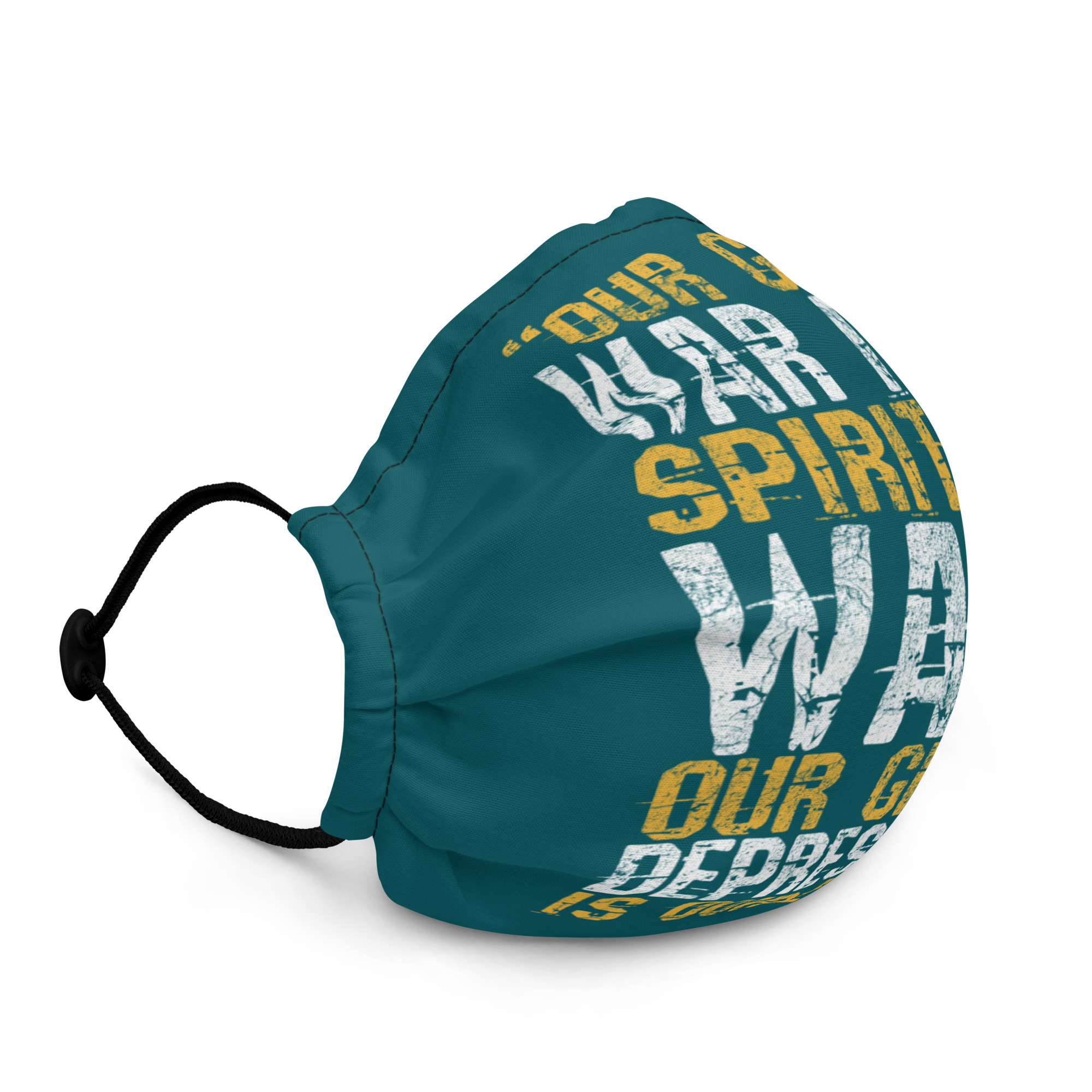 Our great war is a spiritual war, our great depression is our lives -Tyler Durden, Fight Club Premium face mask - Image 2