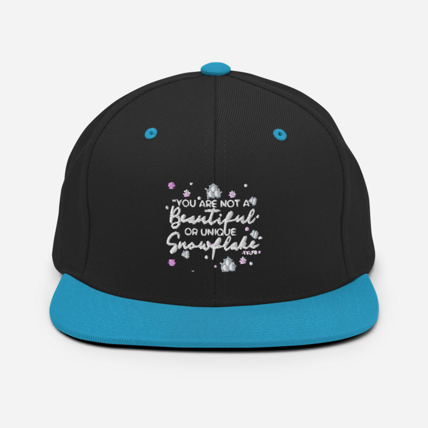 You are not a beautiful or unique snowflake -Tyler Durden, Fight Club Snapback Hat - Image 6