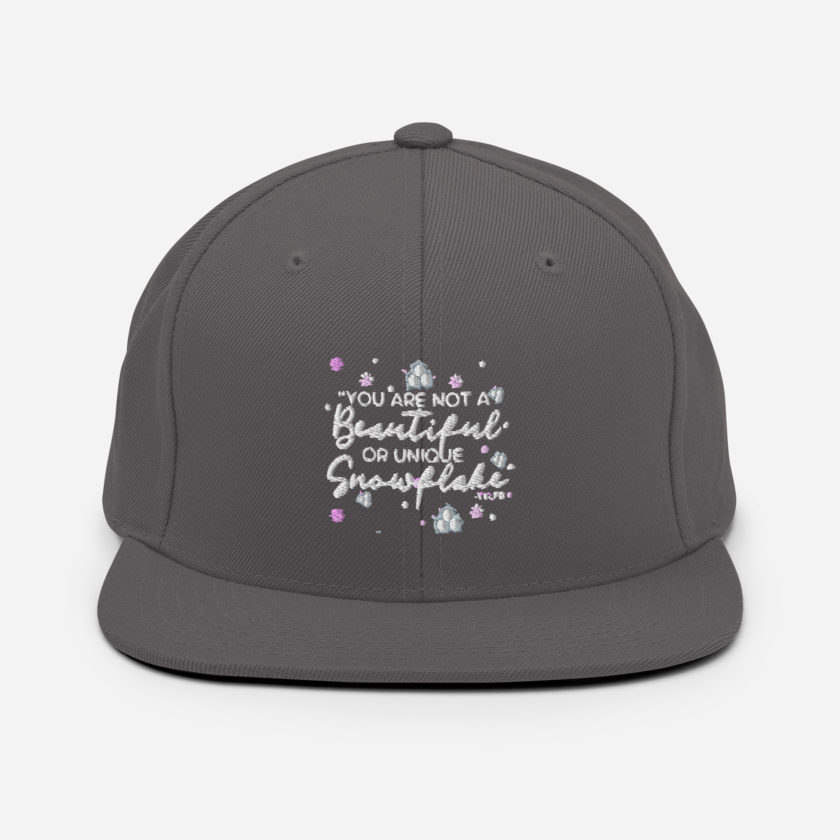 You are not a beautiful or unique snowflake -Tyler Durden, Fight Club Snapback Hat - Image 14