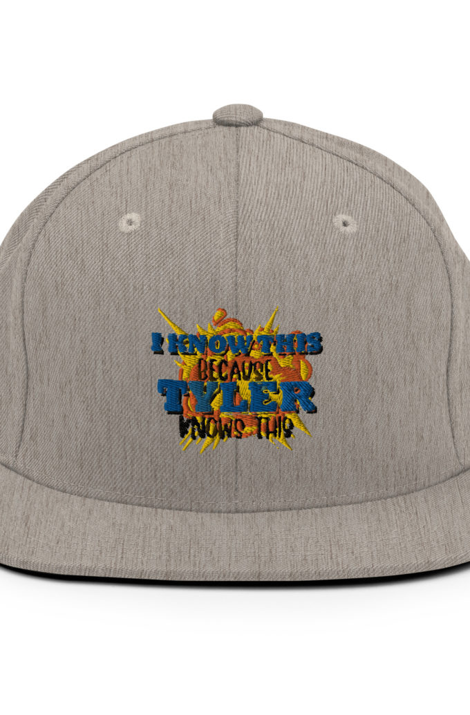 I know this because Tyler knows this. Fight Club Snapback Hat