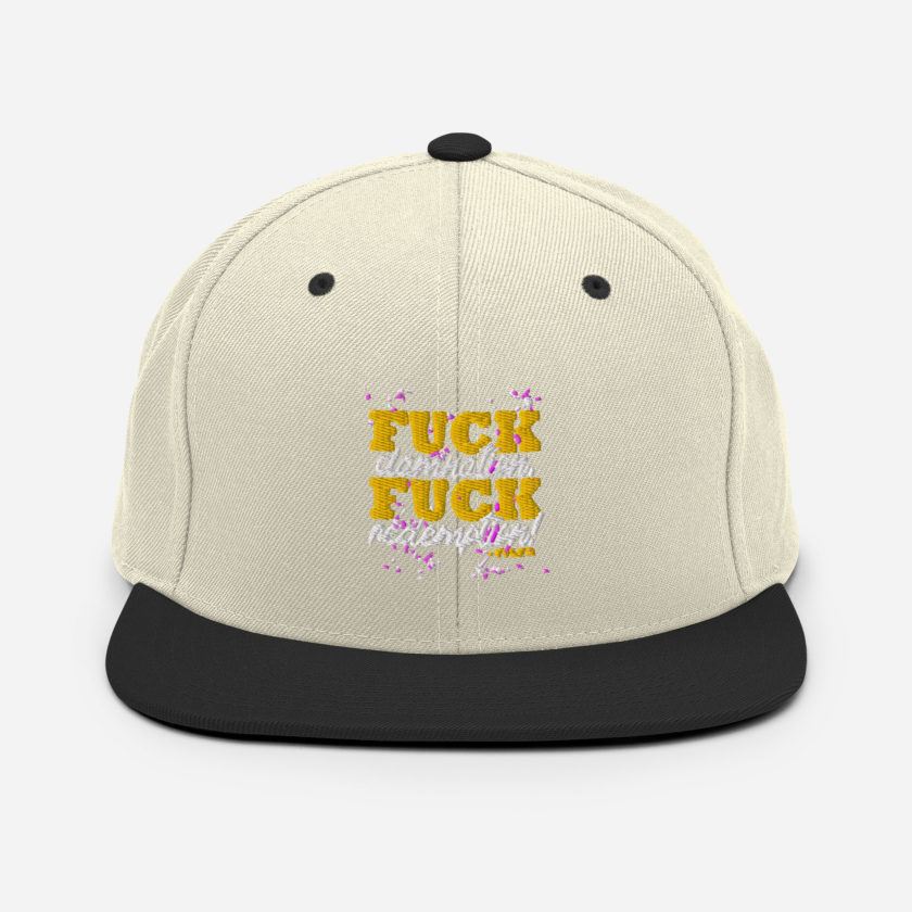 Fuck damnation, fuck redemption! -Tyler Durden, Fight Club Snapback Hat - Image 20