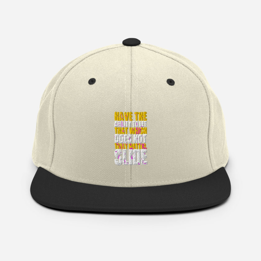 Have the ability to let that which does not truly matter, slide. -Fight Club Snapback Hat - Image 20