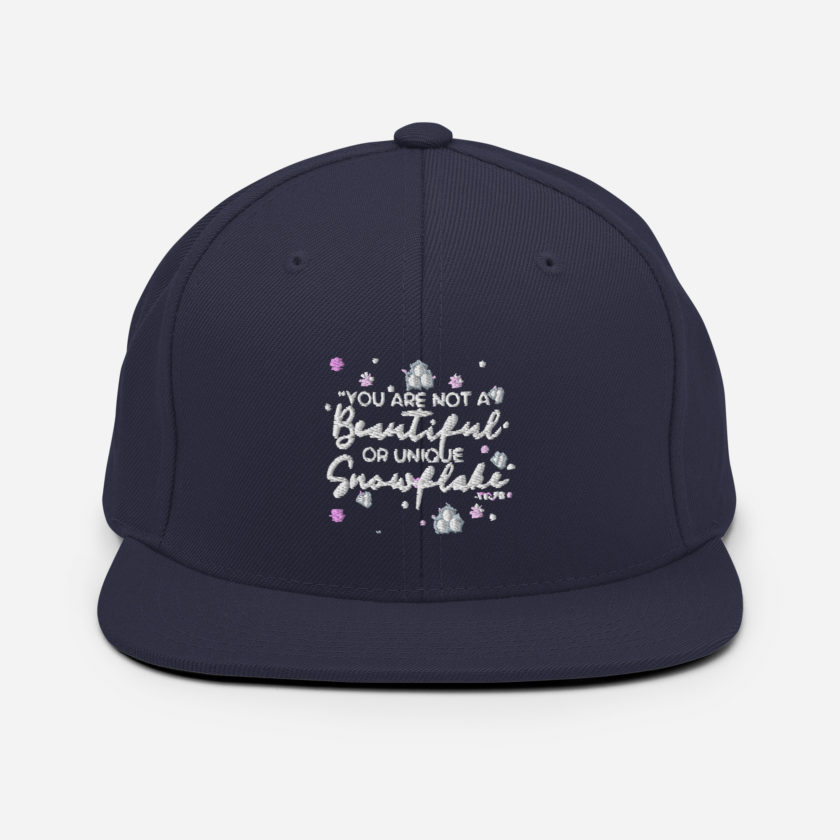 You are not a beautiful or unique snowflake -Tyler Durden, Fight Club Snapback Hat - Image 10