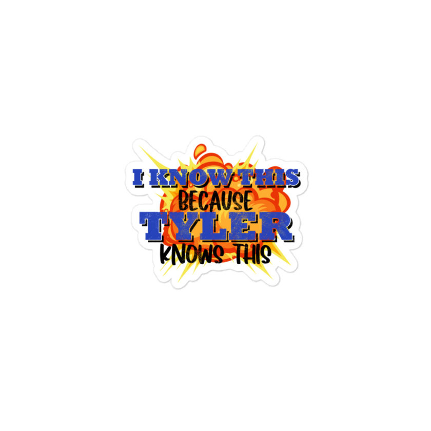 I know this because Tyler knows this. Fight Club Bubble-free stickers - Image 2