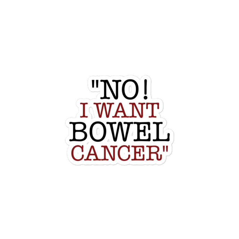No, I want bowel cancer - Fight Club Bubble-free stickers - Image 2