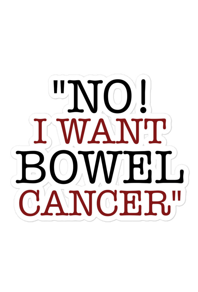 No, I want bowel cancer - Fight Club Bubble-free stickers