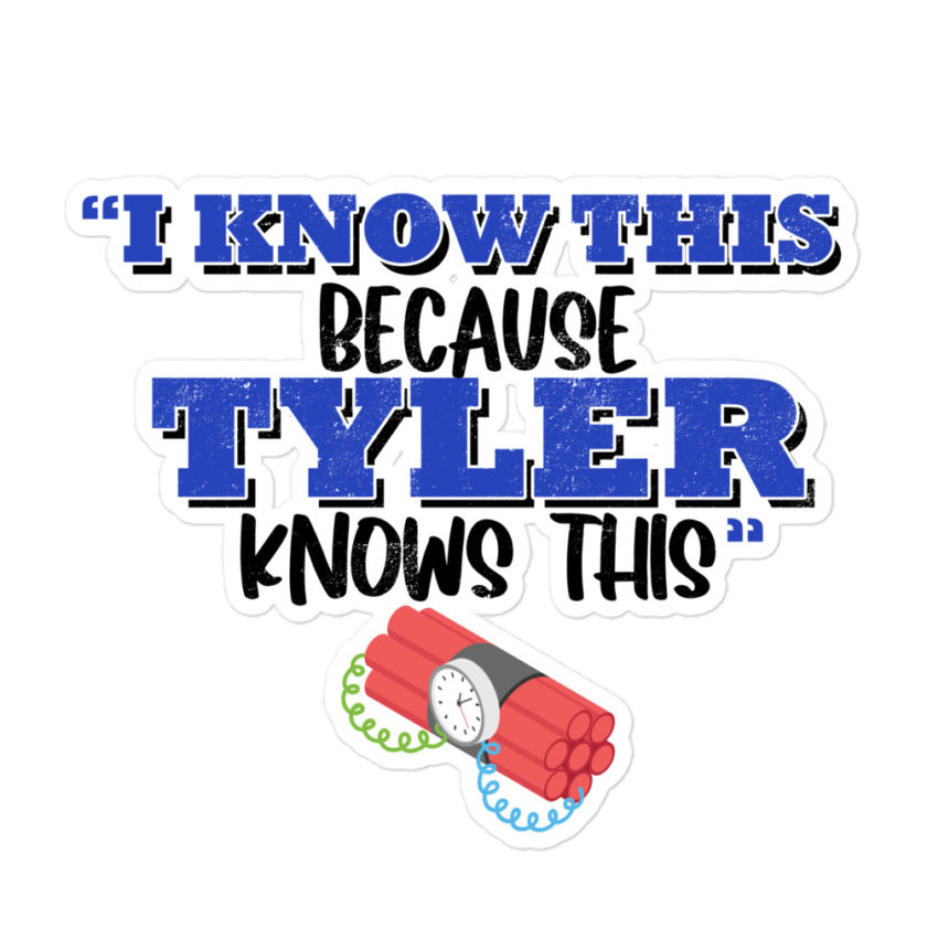 I know this because Tyler knows this. Fight Club Bubble-free stickers - Image 3