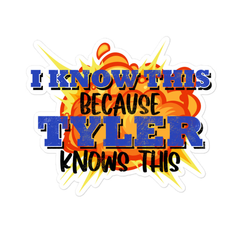 I know this because Tyler knows this. Fight Club Bubble-free stickers - Image 3
