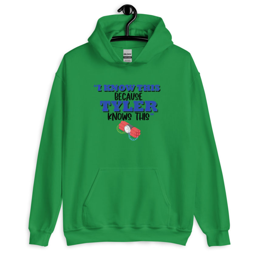 I know this because Tyler knows this. Fight Club Unisex Hoodie - Image 2