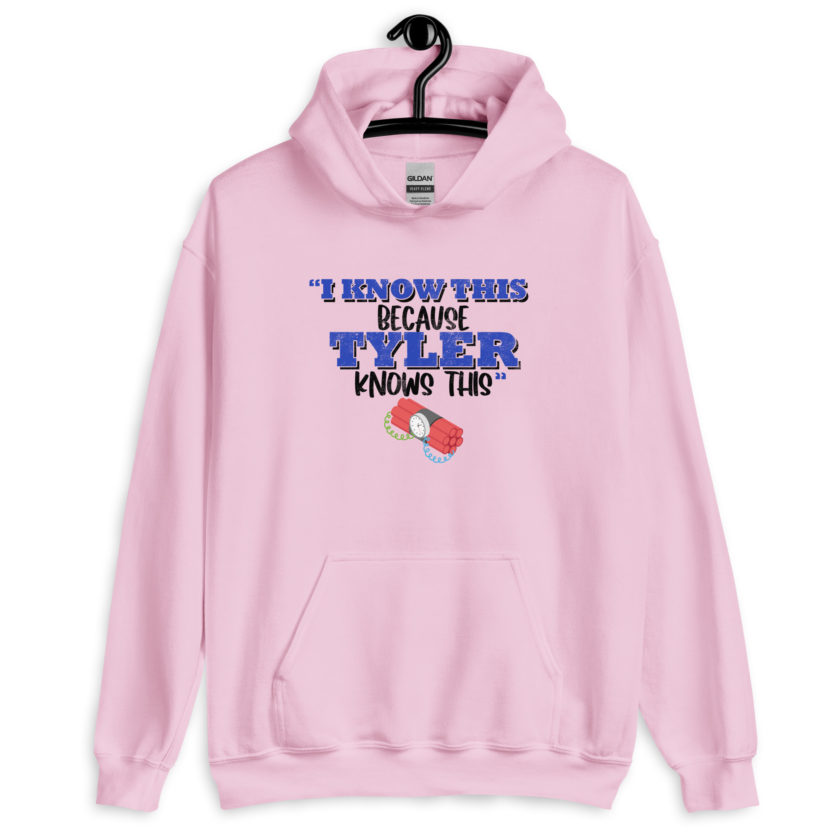 I know this because Tyler knows this. Fight Club Unisex Hoodie - Image 5