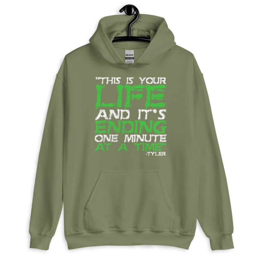 This is your life, and it's ending one minute at a time. Tyler Durden, Fight Club Unisex Hoodie - Image 8