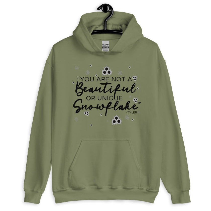 You are not a beautiful or unique snowflake -Tyler Durden, Fight Club Unisex Hoodie - Image 6