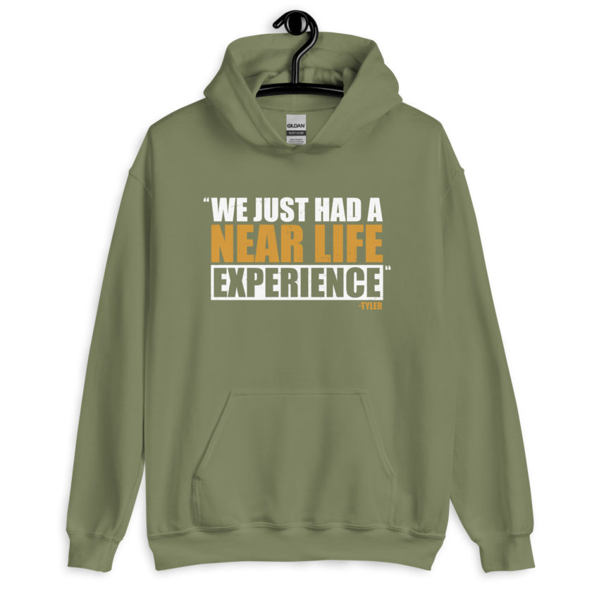 We just had a near life experience. -Tyler Durden, Fight Club Unisex Hoodie - Image 8