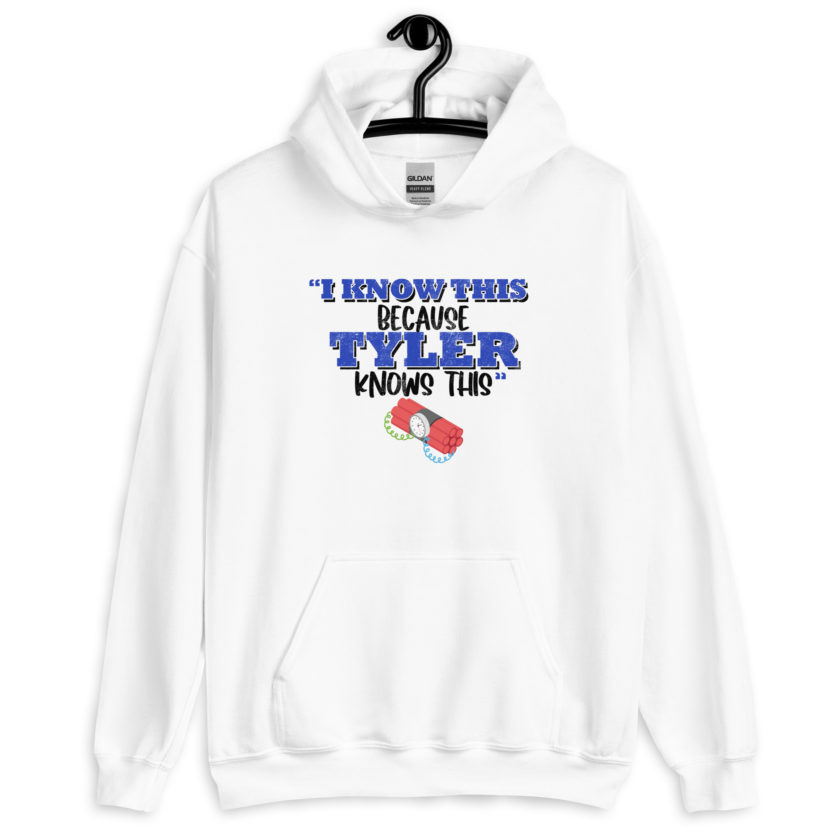 I know this because Tyler knows this. Fight Club Unisex Hoodie - Image 6