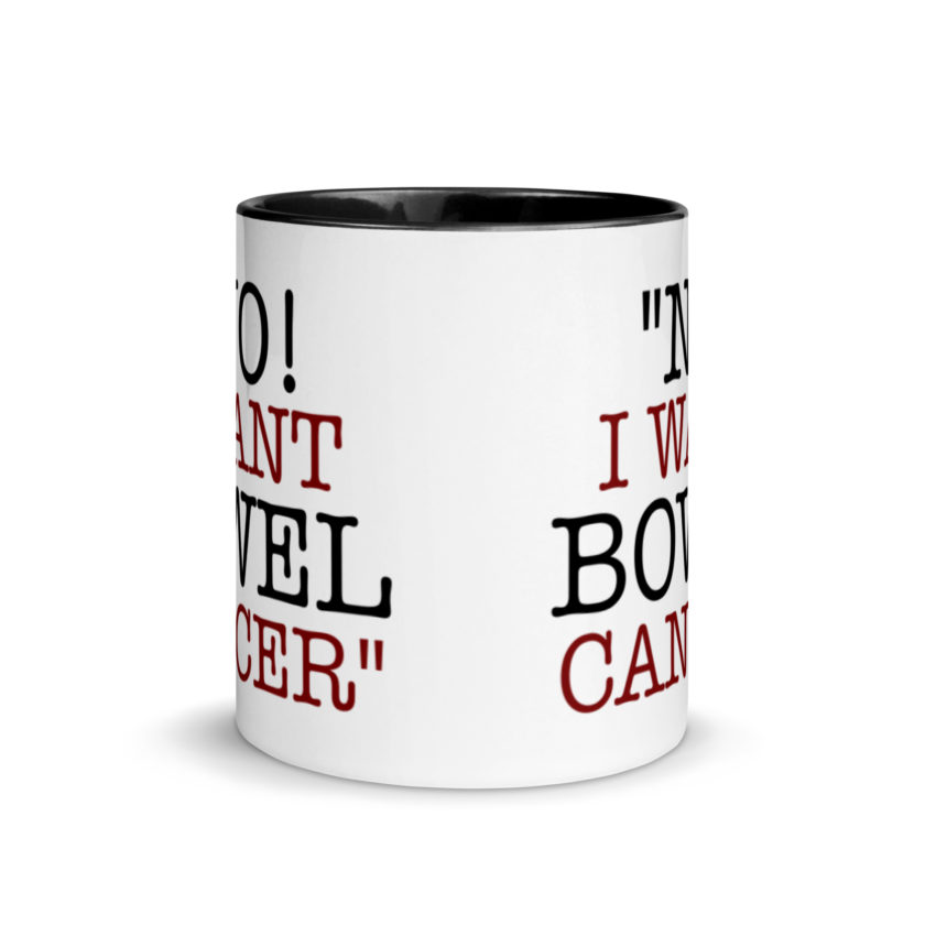 No, I want bowel cancer - Fight Club Mug with Color Inside - Image 3