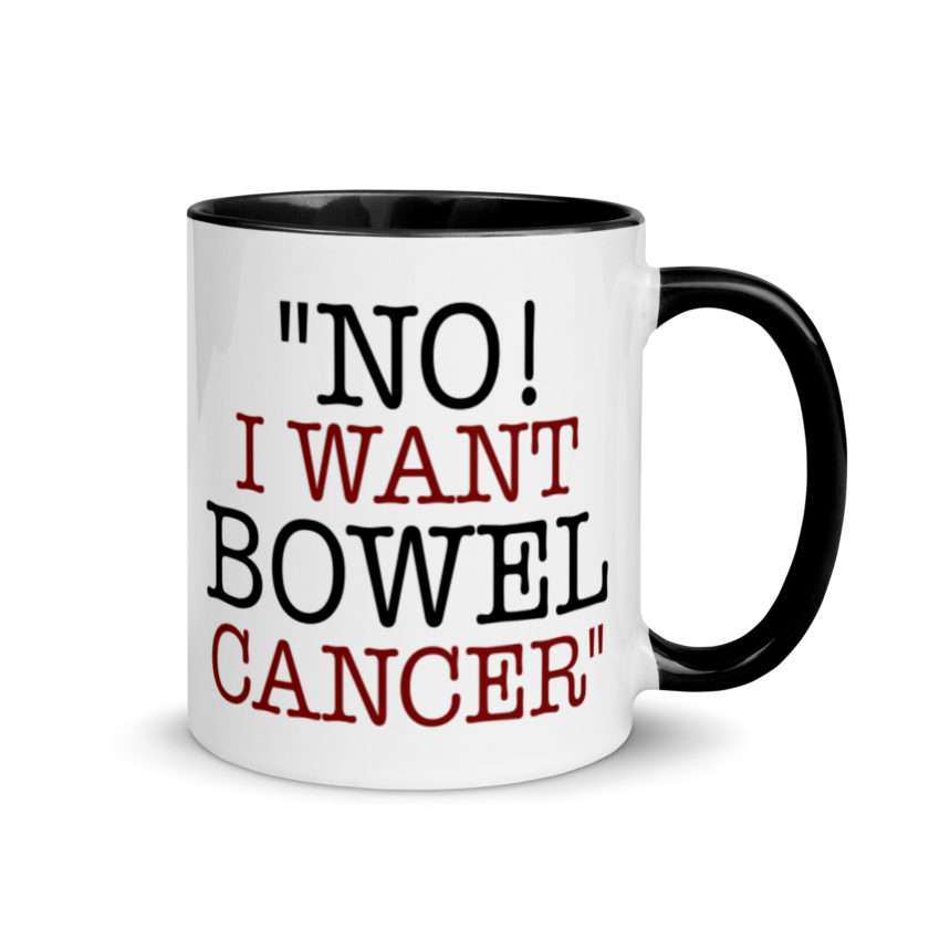 No, I want bowel cancer - Fight Club Mug with Color Inside - Image 2