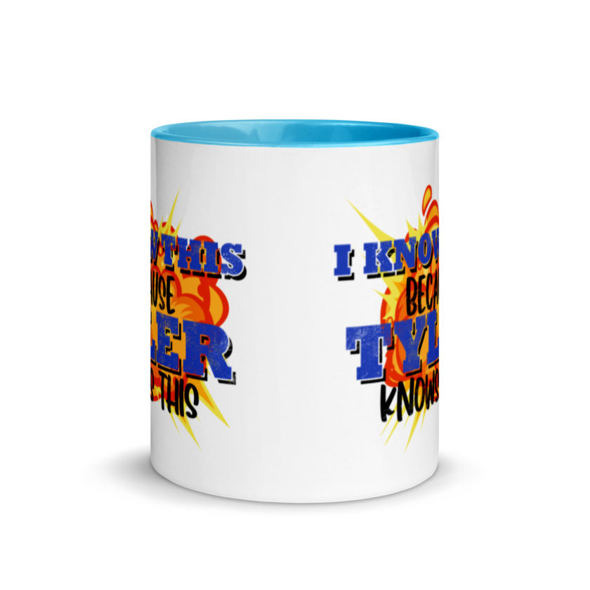 I know this because Tyler knows this. Fight Club Mug with Color Inside - Image 11