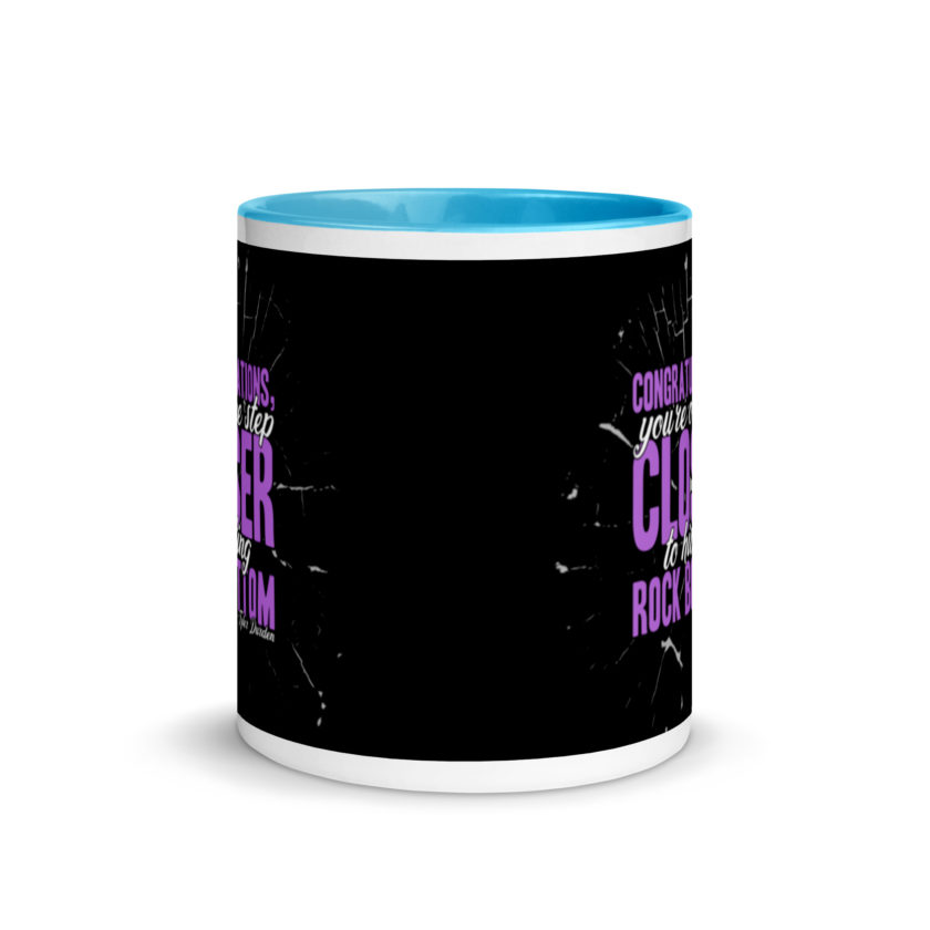 Congratulations, you're one step closer to hitting rock bottom. -Tyler Durden, Fight Club Mug with Color Inside - Image 11