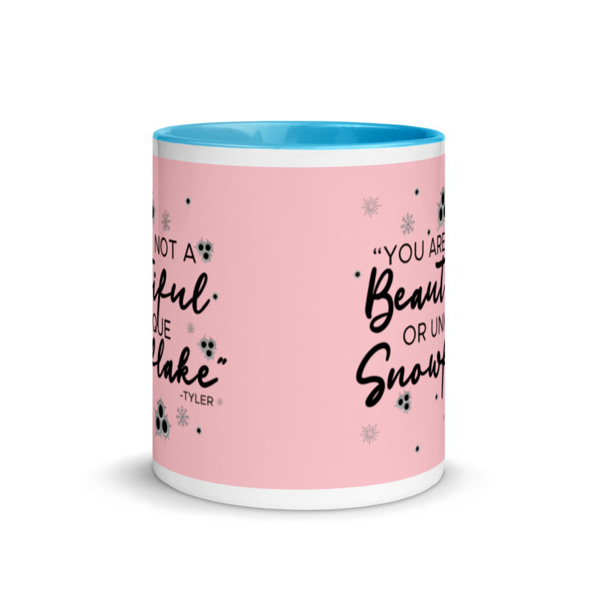 You are not a beautiful or unique snowflake -Tyler Durden, Fight Club Mug with Color Inside - Image 12