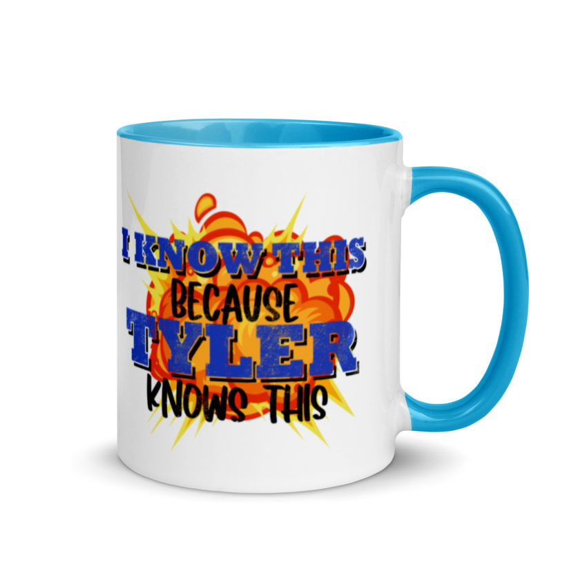 I know this because Tyler knows this. Fight Club Mug with Color Inside - Image 10