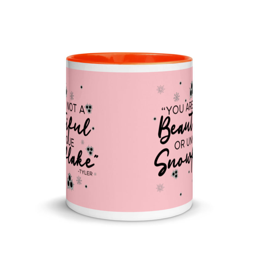 You are not a beautiful or unique snowflake -Tyler Durden, Fight Club Mug with Color Inside - Image 9