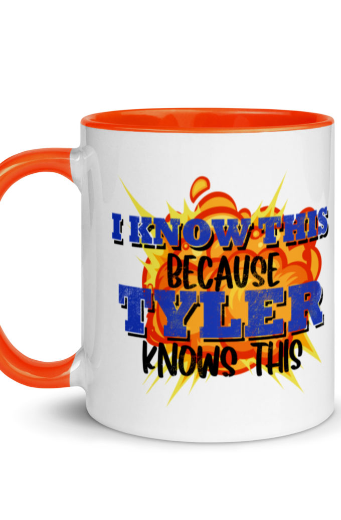 I know this because Tyler knows this. Fight Club Mug with Color Inside