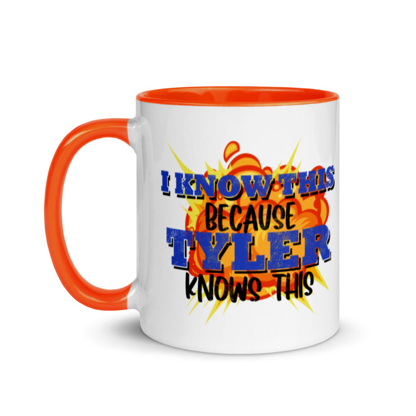 I know this because Tyler knows this. Fight Club Mug with Color Inside