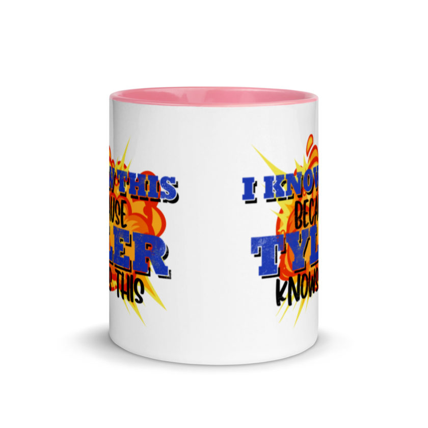 I know this because Tyler knows this. Fight Club Mug with Color Inside - Image 14