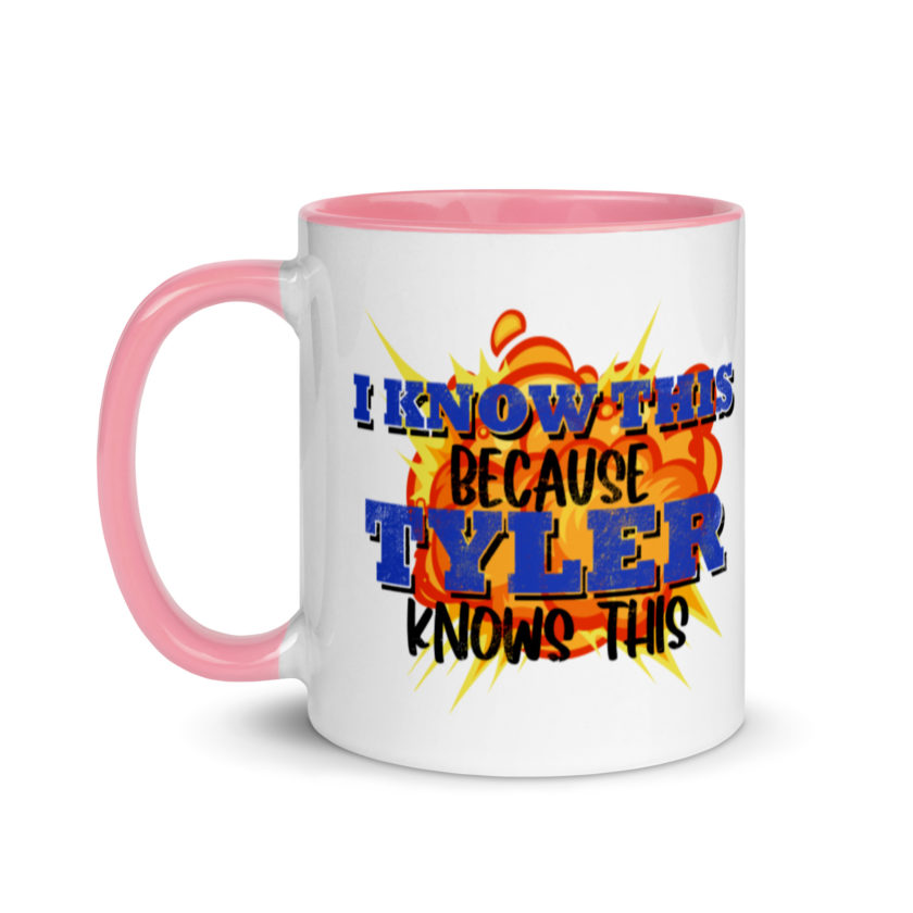 I know this because Tyler knows this. Fight Club Mug with Color Inside - Image 15