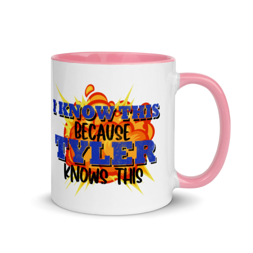 I know this because Tyler knows this. Fight Club Mug with Color Inside - Image 13