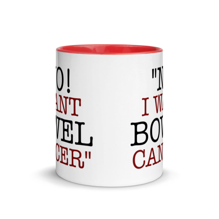 No, I want bowel cancer - Fight Club Mug with Color Inside - Image 5