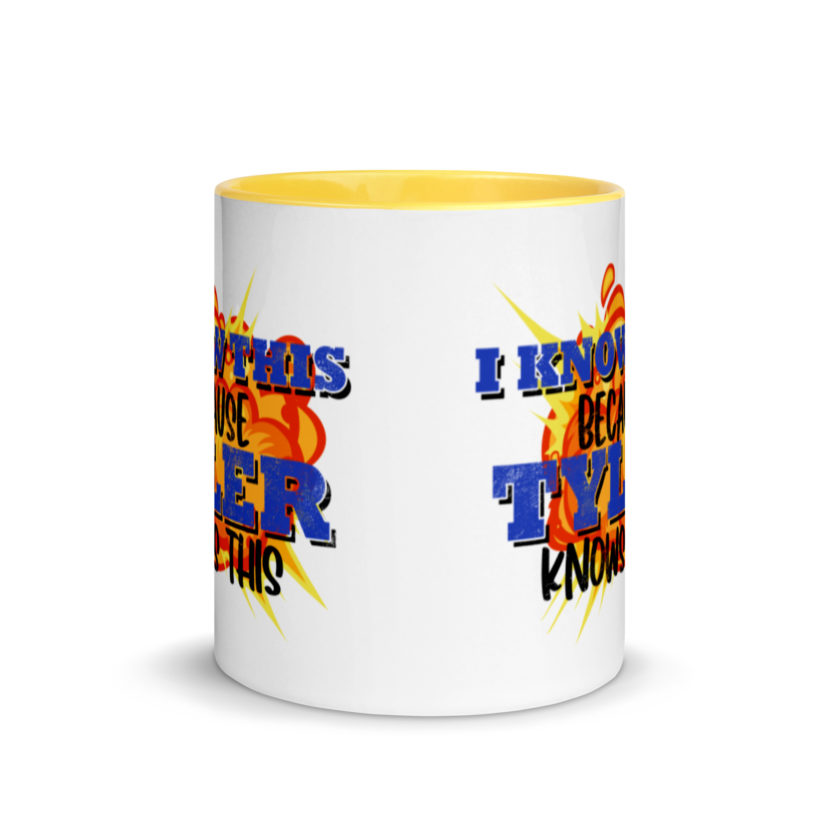 I know this because Tyler knows this. Fight Club Mug with Color Inside - Image 17