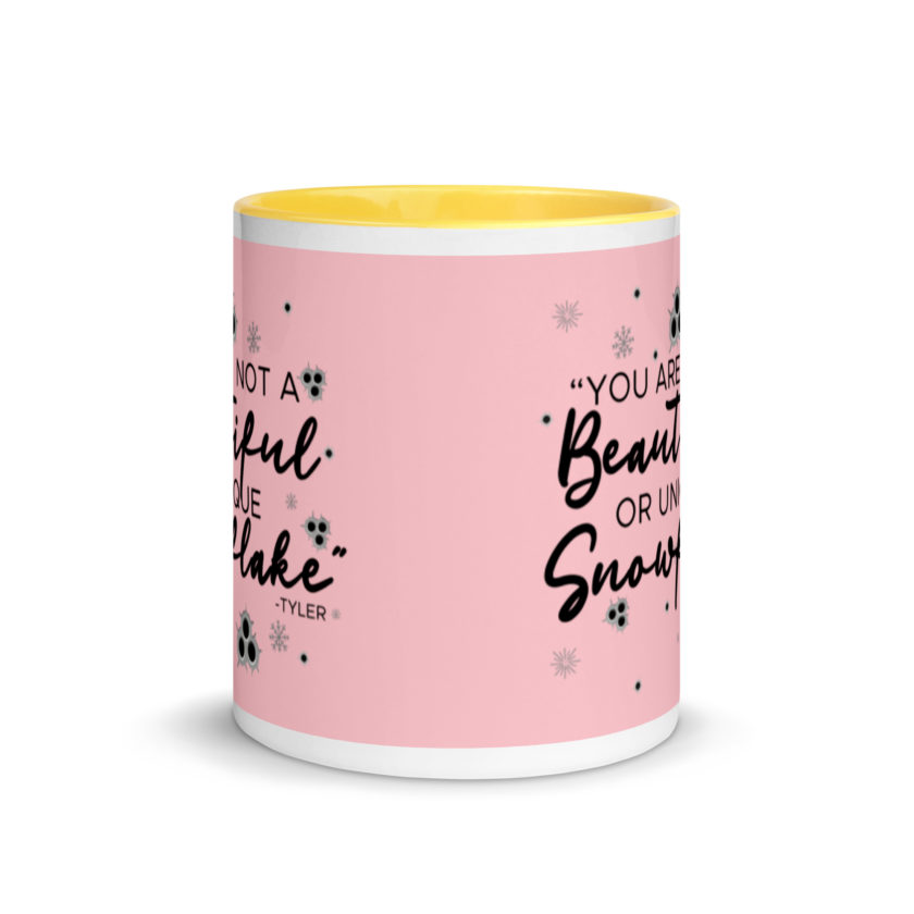 You are not a beautiful or unique snowflake -Tyler Durden, Fight Club Mug with Color Inside - Image 17