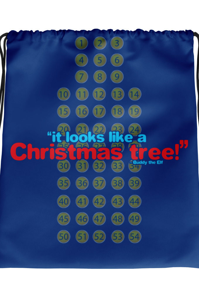 It looks like a Christmas tree! -Buddy the Elf, Elf Drawstring bag