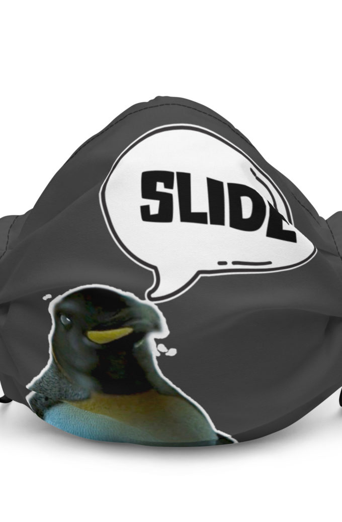 Slide - Penguin Fight Club Premium face mask