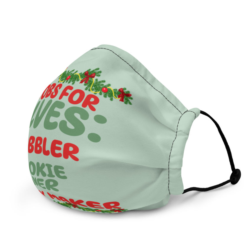 Jobs for elves: cobbler, cookie maker, toy maker - Elf Premium face mask - Image 3