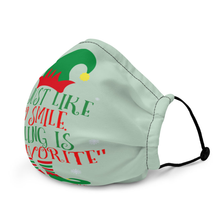 I just like to smile. Smiling is my favorite -Buddy the Elf, Elf Premium face mask - Image 3