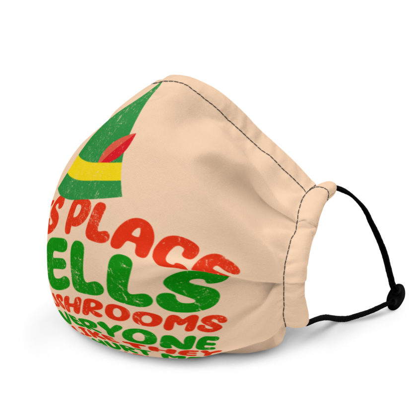 This place smells like mushrooms and everyone looks like they want to hurt me.	Buddy the Elf	elf Premium face mask - Image 3